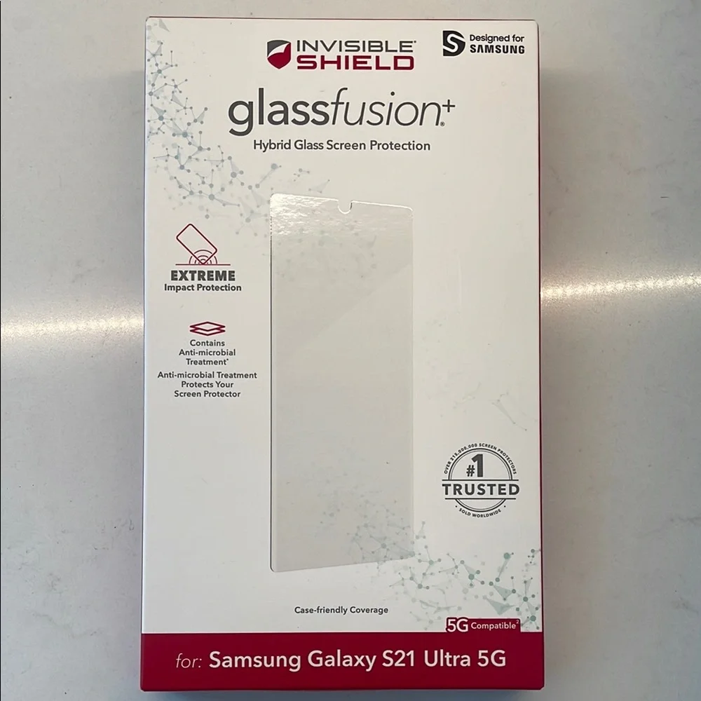 ZAGG White Hybrid Glass Screen Protector for Samsung Galaxy S21 Ultra 5G